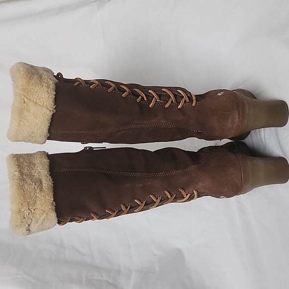 Ugg Australia Wedge Heel Boot, Women's Size 8, Brown-NO BOX - Picture 4 of 10